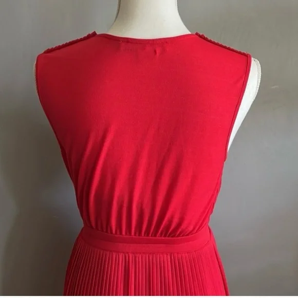 Rare Find Tracy Reese Pleated Red Dress - Picture 4 of 6